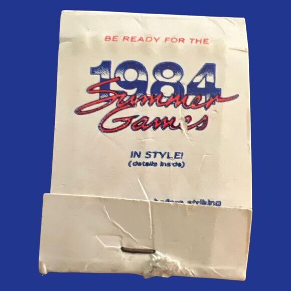 Vintage 1984 SUMMER GAMES" Matchbook Unstruck - Picture 1 of 3